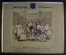 Rare 1901 Shrewsbury School v Old Salopians Team Photograph in black and white, with the names below
