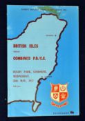 1977 British Lions v Combined Poverty Bay and East Coast rugby programme – played on 25th May with