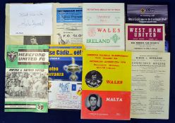 Collection of 1970 Onwards Football Programmes and Ephemera to incl Signed John Charles page, West