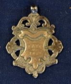 Silver and Gold Kilmarnock Athletic Football Medal with K.A.F.C inscribed to the front, this medal