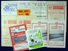Collection of Accrington Stanley Football Programmes homes and aways incl homes v 58/59 Hull City,