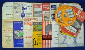 Selection of 1950s/60s Assorted Football Programmes to include Manchester City v Doncaster Rovers