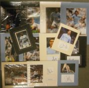 Quantity of Manchester City Signed Football Photographs all mounted and wrapped, featuring Barry,