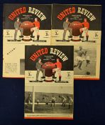 1948/1949 Manchester Utd v Manchester City Football Programme to incl Manchester Utd v Everton,