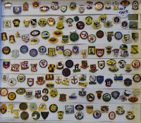 Collection of British Amateur Rugby League Club Enamel Pin Badges including teams such as Embassy,