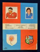 1974 British Lions v Northern Transvaal rugby programme and match ticket – played on 6th July with