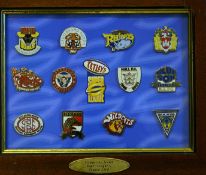 Collection of 2000 Rugby Super League Enamel Pin Badges to includes all teams, 12 in total, mf&g