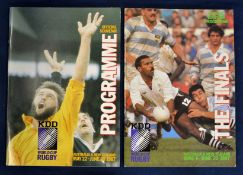 1987 Inaugural Rugby World Cup set of 3x rugby programmes to incl the Group stages, The Quarter,