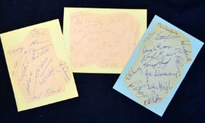 Selection of Autograph Album Pages to include Preston 51/52 with 16 signatures, Bournemouth 51/52 12