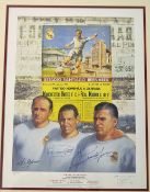 Real Madrid FC Signed Ltd Ed Colour Print by Jose Palomares Rescalvo - titled “Galerie De Campeones”