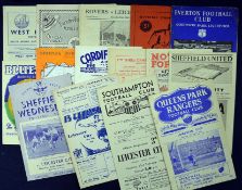 1950s Leicester City Away Match Programmes 1950/51 including v Manchester City, Birmingham City &