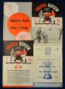 Selection of 1950 Manchester United Football Programmes incl v Birmingham City FAC SF 57, v Athletic