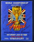 1966 Signed World Cup Final Football Programme centre team page left blank, but cover autographed by