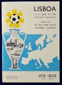 1967 European Cup Final Football Programme Inter Milan v Celtic (VG)