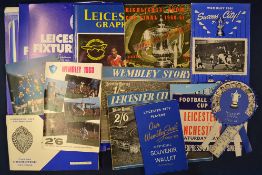 Leicester City Ephemera including 2 Wembley Souvenirs 1949 plus others for 1961, 1963 (also