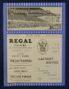 1931 Watford v Fulham Football Programme dated 21/11/31 3rd div south match, this was promotion