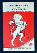 Scarce 1971 British Lions v Combined South & Mid Canterbury, North Otago rugby programme – played on