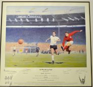 1966 England World Cup Final signed limited edition colour print - titled “66 World Cup Final” by