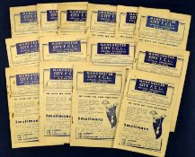 1949/50 Manchester City Football Programmes homes collection consists of sixteen programmes (15