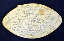 1971 British Lions Rugby Team signed celebration dinner card - held at Merthyr Tydfil on Friday, 5