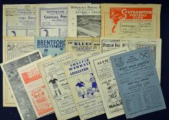 1940s Leicester City Away Match Programmes 1947/8 including v Cardiff City, v Nottingham Forest &