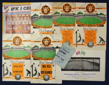 Wolverhampton Wanderers Friendlies Football Programmes 1946/47 v Norrkoping (Sweden), 1984/85