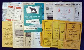 Various Collection of Welsh Club Rugby Programmes from the 1960s – clubs incl Cardiff, Newport,