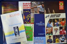 Assorted Selection of UEFA European Championship Programmes and Team sheets also including some