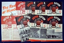 Selection of 1962/3 Manchester United Football Programmes (H) incl abandoned game v Arsenal 22/12/