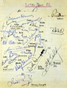 Selection of 1951/52 Signed Luton Town Football Team Pages extensively signed with a total of 41