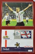 Michael Owen-England World Cup 2002 signed display-comprising a coloured photograph signed by