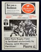 1968 British Lions v South Africa rugby programme – 4th Test played on 27th July at Johannesburg