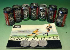 The All Blacks Rugby Medal Collection c. 1989 – comprising 15 Great All Black rugby players c/w