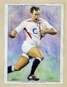 Charlie Hodgson – original rugby watercolour signed and dated by the artist Stuart Smith’ 08 -