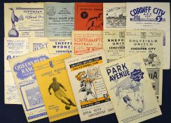 1940s Leicester City Away Match Programmes 1949/50 including v Leeds United, v Bradford PA & v