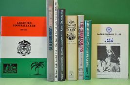 Collection of English Rugby Club histories and other related books-all with dust jackets where