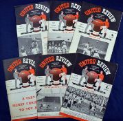 1951/52 Manchester United Football Programmes homes v Manchester City, Tottenham Hotspur, Fulham (