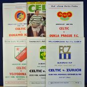 Glasgow Celtic football programme selection all 1966/67 European Cup home matches the Zürich,