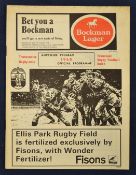 1968 British Lions v South Africa rugby programme – 4th Test match played at Ellis Park Johannesburg