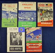 International Football Programmes to incl England 1952 v Belgium, 1952 v Wales, 1960 v Spain, 1951