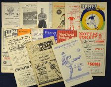 1950s Leicester City Away Match Programmes 1952/3 including v Huddersfield Town, v Notts. County & v