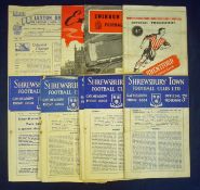 Collection of 1950s Shrewsbury Town Football Programmes 1955/6 11 & 1956/7 including Birmingham