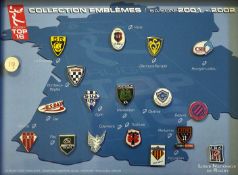 Collection of 2002 France Rugby National League Pin Badges to include the top 16 teams such as