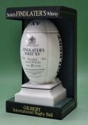 Findlaters First XV Fifteen Year Old Scotch Whiskey “Gilbert International Rugby Ball” ceramic