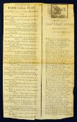 Football A broadsheet titled ‘A New Song on the Foot-Ball play, in Derby 1791. An eight stanza