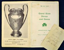 1967 Glasgow Celtic Grand Slam Dinner & Dance Menu at Bathgate dated 1 September 1967, 4 page card