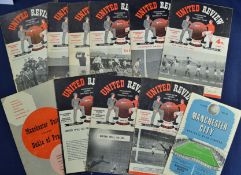 Manchester United 1957/58 Season Football Programmes v Everton, Manchester City, Blackpool, Arsenal,