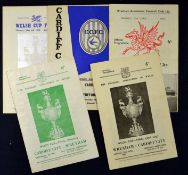 1960s Welsh Cup Final Football Programmes to incl 1965 Cardiff City v Wrexham Welsh Cup Final Replay