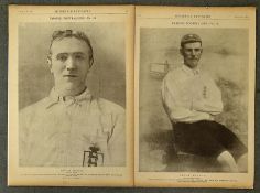 2x 1901 Shurey’s Illustrated Famous Footballers including Frank Norman No 16 Nottingham Forrest 05/