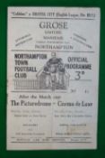1948 Signed Northampton Town v Bristol City Football Programme played on 24/01/48 at Northampton,